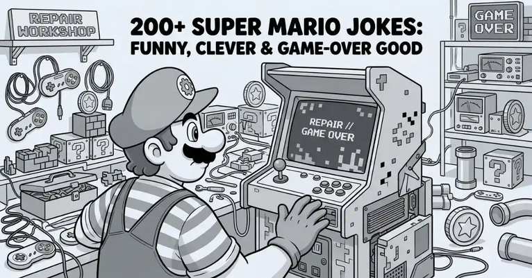 Power Up Your Day: 200+ Super Mario Jokes for Gamers Level up your humor with the ultimate list of gaming jokes, plumbing puns, and retro video game laughs!